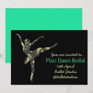 Dance ballet recital invitation