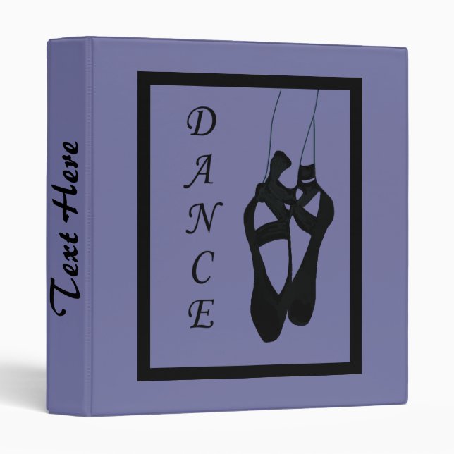 Dance Ballet Shoes En Pointe 1" Binder (Front/Spine)