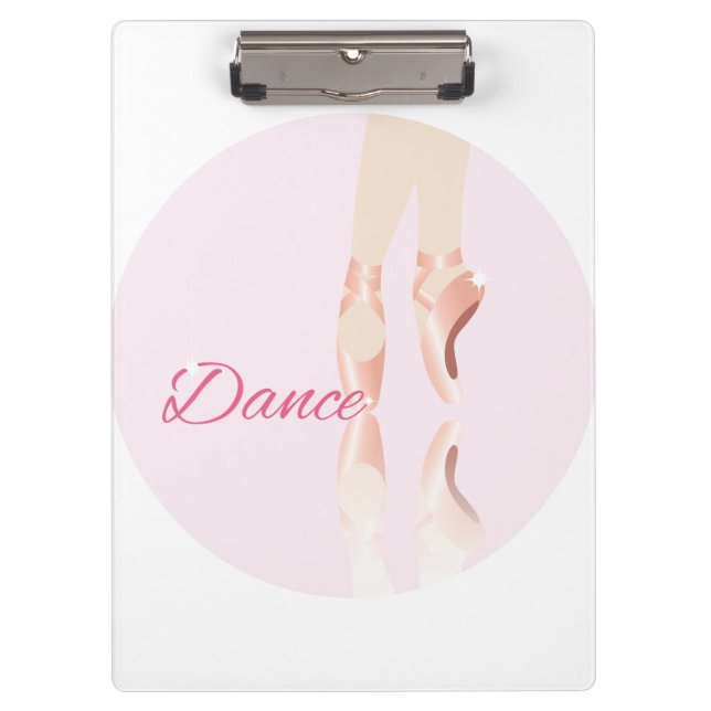 Dance Ballet Slippers Clipboard (Front)
