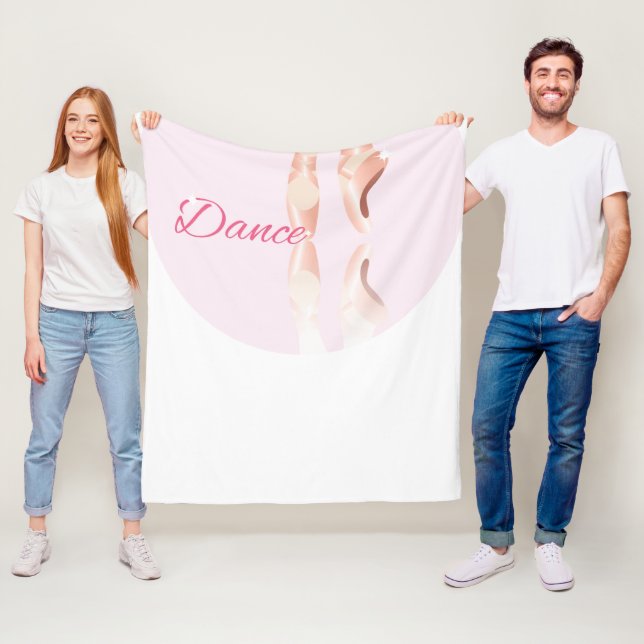 Dance Ballet Slippers Fleece Blanket (In Situ)