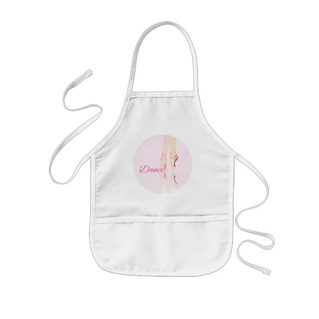 Dance Ballet Slippers Kids Apron (Front)