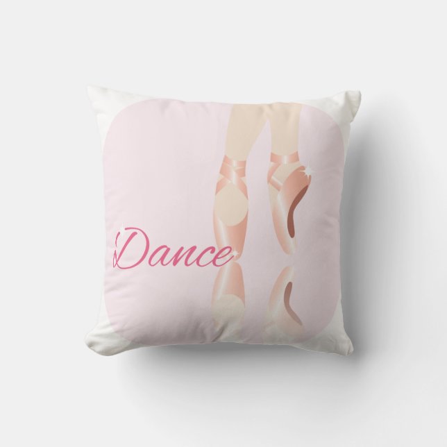 Dance Ballet Slippers Throw Pillow (Front)