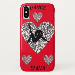 Dance barely there Apple iPhone X case in red.