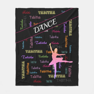 Dance Blanket with Personalized Name All Over