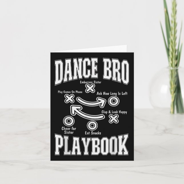Dance Brother Playbook Comp Funny Dancing Proud Da Card (Front)