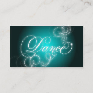 Dance Business Card Elegant Flourish Glow