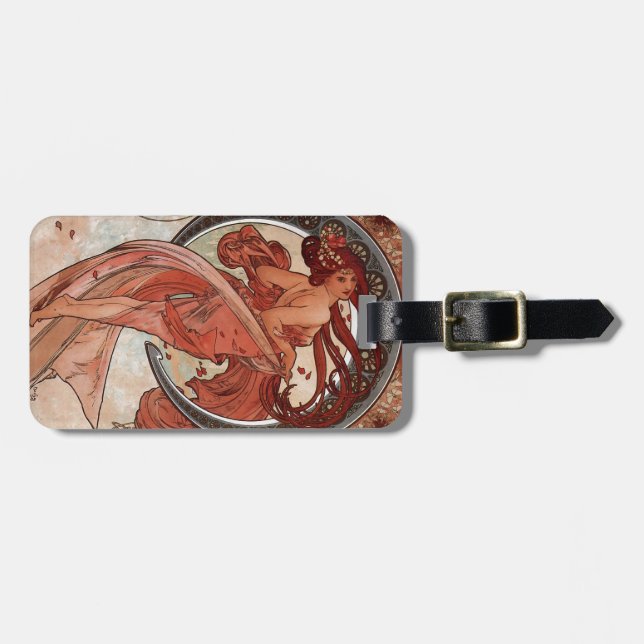 Dance by Alphons Mucha Luggage Tag (Front Horizontal)