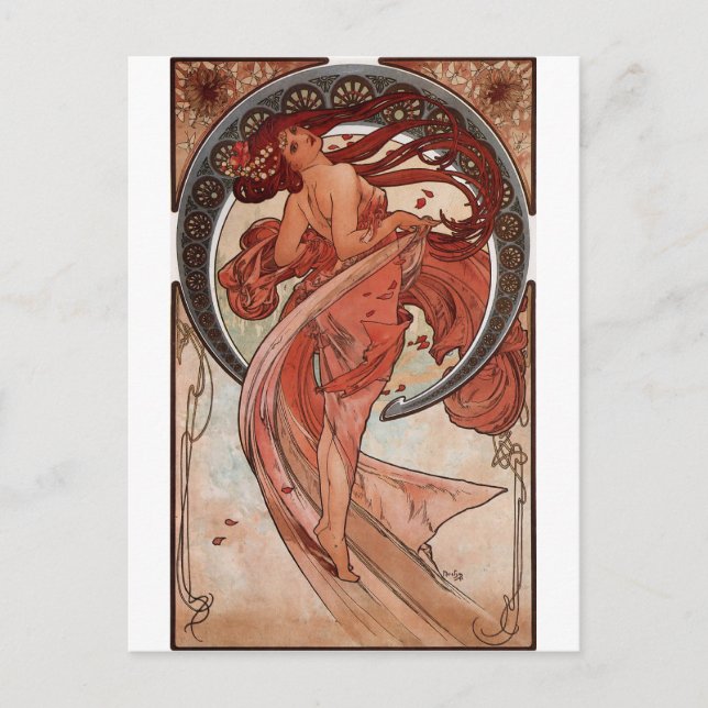 Dance by Alphons Mucha Postcard (Front)