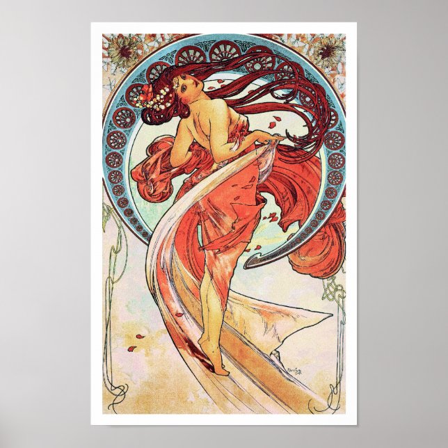 Dance by Alphonse Mucha Poster (Front)