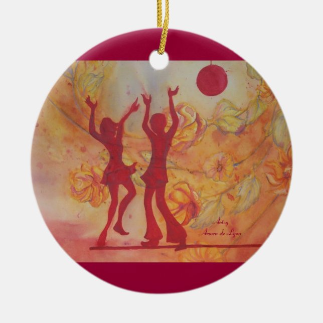 Dance Ceramic Ornament (Front)