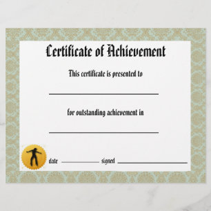 Dance Certificate of Achievement - Damask Jazz Flyer