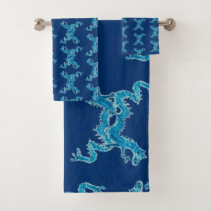 Dance Chinese Blue Dragon CC Serviette de bain
