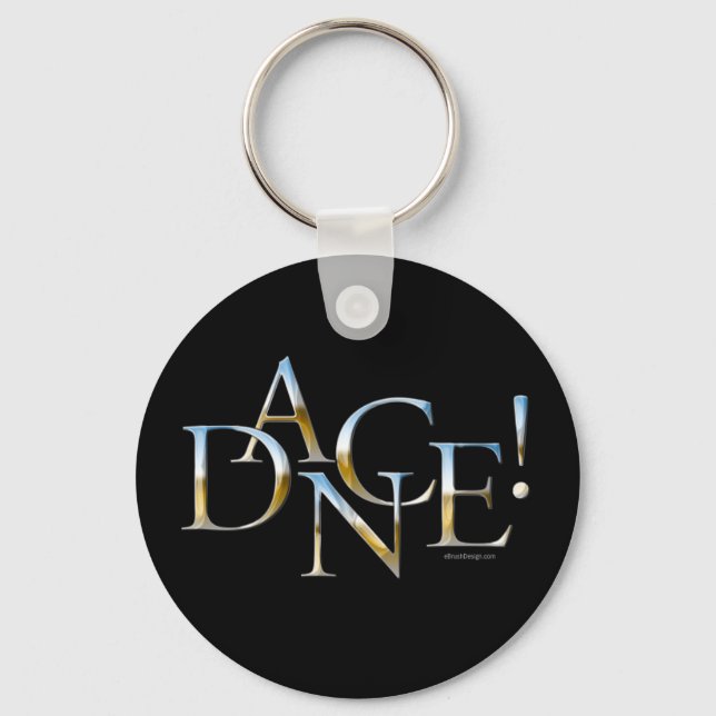 Dance! (Chrome) Keychain (Front)