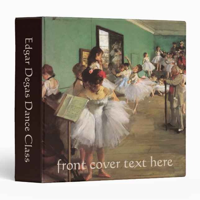 Dance Class by Degas, Vintage Impressionism Ballet Binder (Front/Spine)