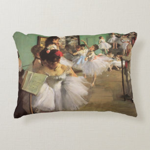 Dance Class by Degas, Vintage Impressionism Ballet Decorative Pillow