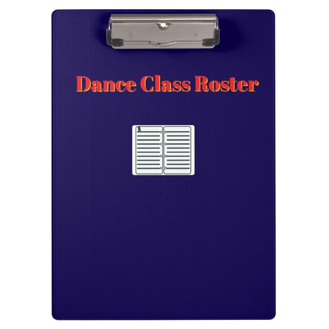 Dance Class Roster  Clipboard (Front)