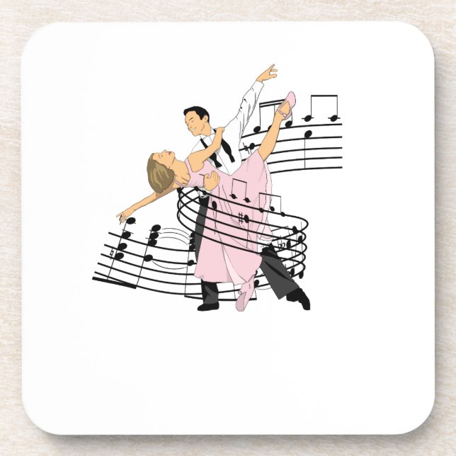 Dance Classic Ballroom Dancing Coaster (Front)