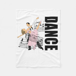 Dance Classic Ballroom Dancing Fleece Blanket