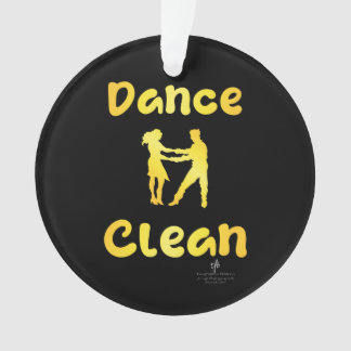 Dance Clean Golden Brass Round Ornament