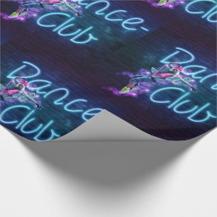 Dance Club Graffiti Wall Print Wrapping Paper