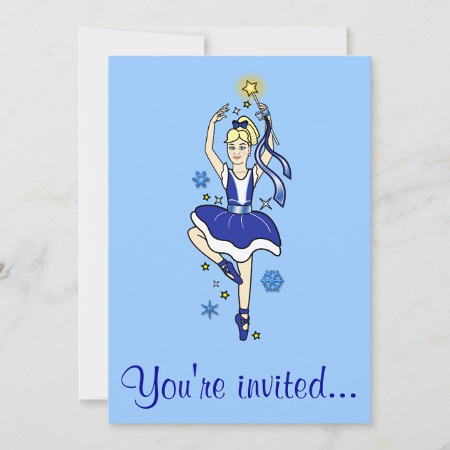 Dance Competition Invitation: Snowflake Dancer Invitation (Front)