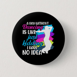 Dance Contemporary Modern Dancer Dancing 2 Inch Round Button