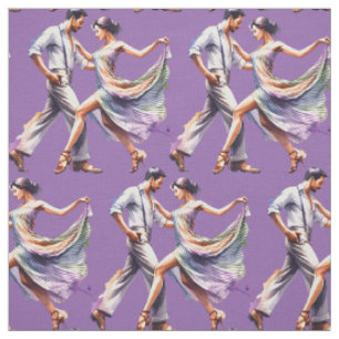 Dance Couple Any Colour Background Fabric