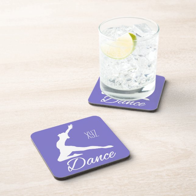 DANCE custom monogram & colour coasters (Right Side)