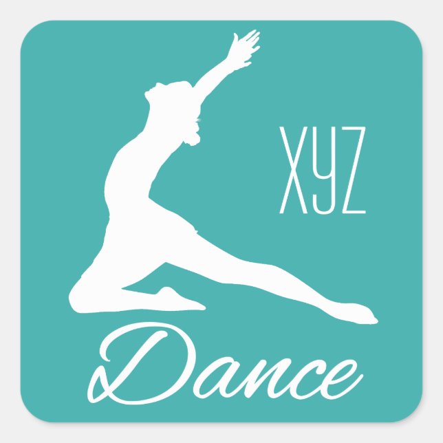 DANCE custom monogram & colour stickers (Front)