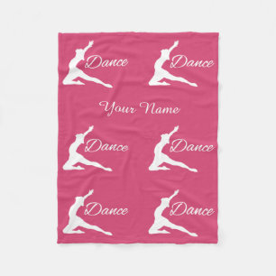 DANCE custom name & colour fleece blanket