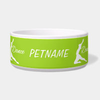DANCE custom text & colour pet bowls