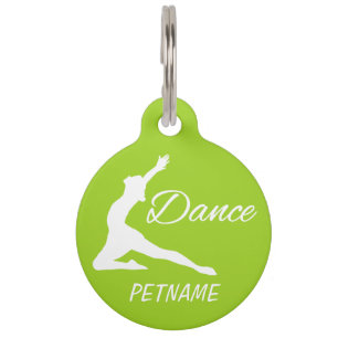 DANCE custom text & colour pet tags