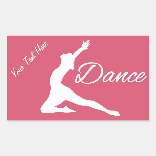 DANCE custom text & colour stickers (Front)