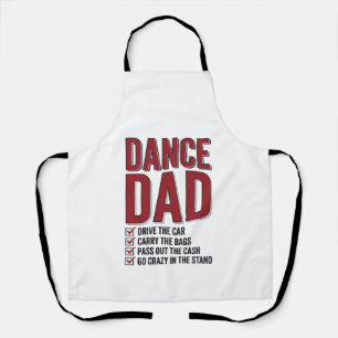 Dance Dad Checklist Vintage Engraving Design_1 Apron