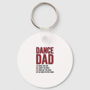 Dance Dad Checklist Vintage Engraving Design_1 Keychain
