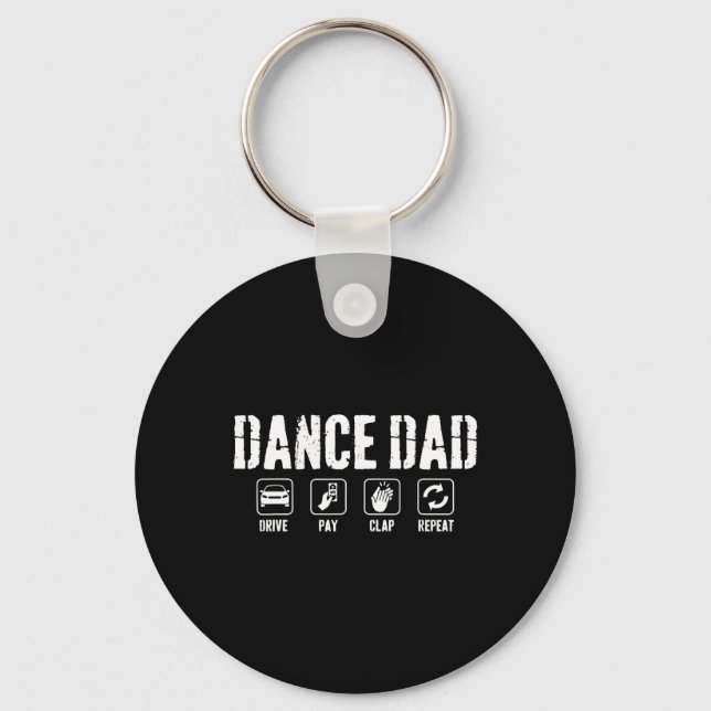 Dance Dad Competition Proud Dance Dad Father's Day Keychain (Front)