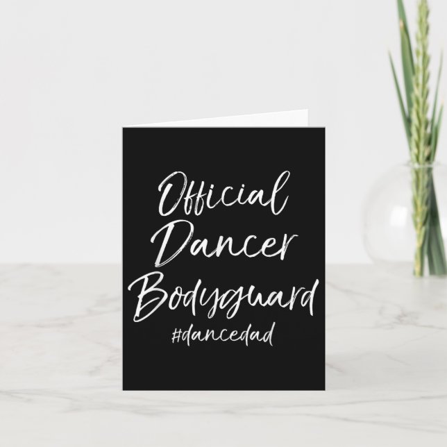 Dance Dad Dancing Parents Funny Official Dancer Bo Card (Front)