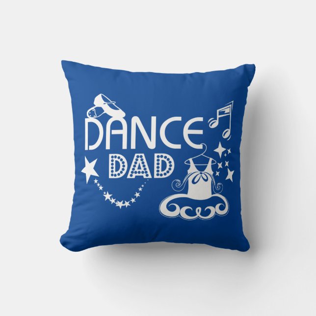 Dance Dad Throw Pillow (Front)