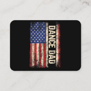 Dance Dad US American Flag Shirt Dancer Dancing Fa Business Card