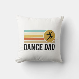 Dance Dad Vintage Retro Engraving Shirt Design_1 Throw Pillow
