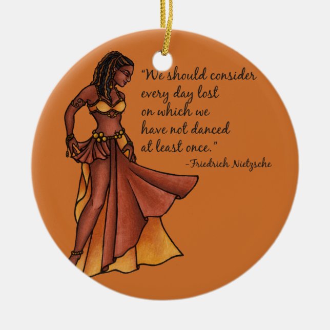 Dance daily ceramic ornament (Front)