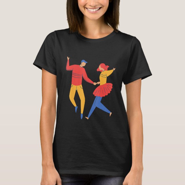 Dance Dancer Dancing Couple Dance Dance Class Cute T-Shirt (Front)