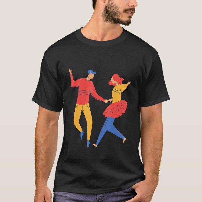 Dance Dancer Dancing Couple Dance Dance Class Cute T-Shirt (Front)