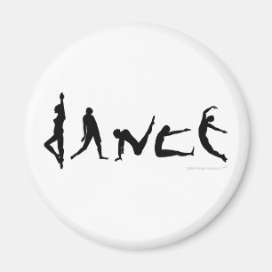 Dance Dancing Silhouette Design Magnet
