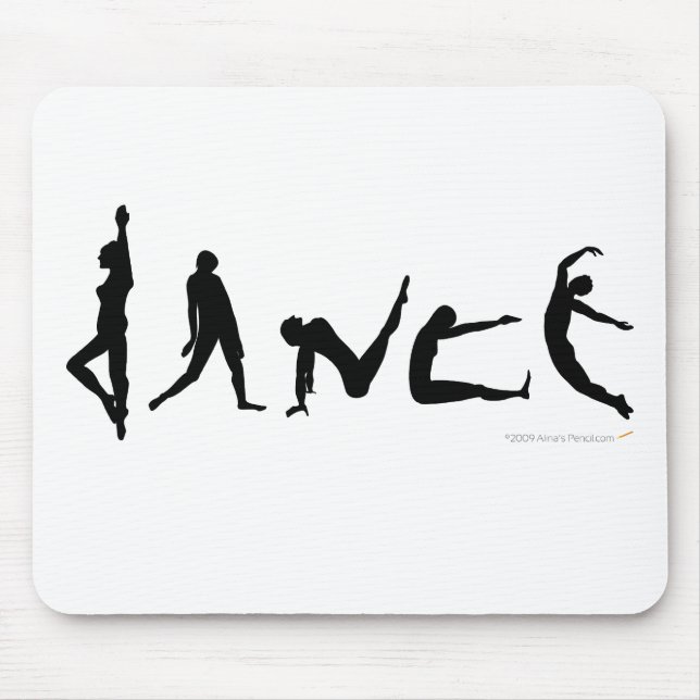 Dance Dancing Silhouette Design Mouse Pad (Front)