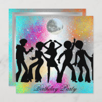 Dance Disco Anniversaire de fête invitation psycho
