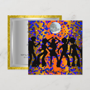Dance Disco Anniversaire Fête Invitation