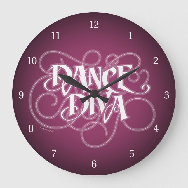 Dance Diva Large Clock (Front)