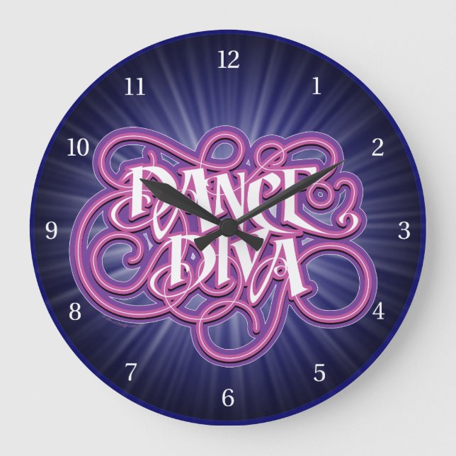 Dance Diva Large Clock (Front)