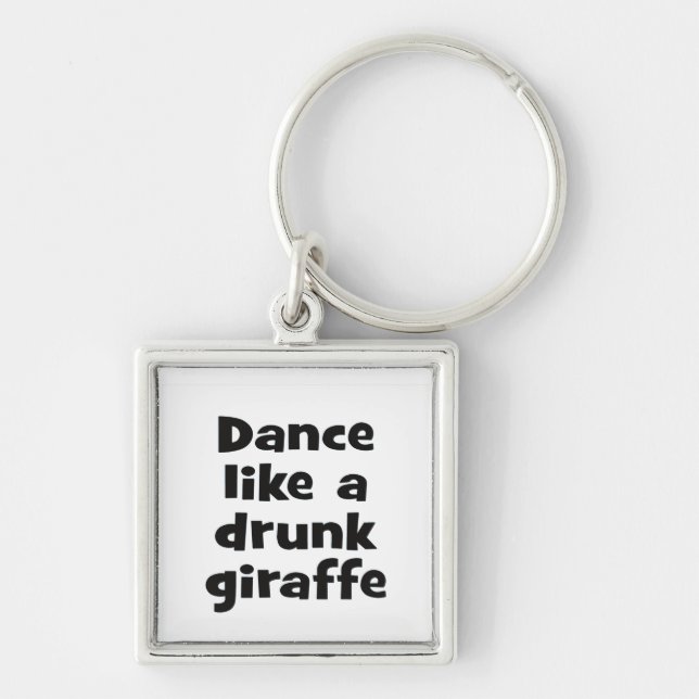 Dance drunk giraffe bf keychain (Front)